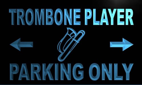 Trombone Player Parking Only Neon Light Sign